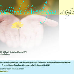 PR for the Gratitude Monologues reading