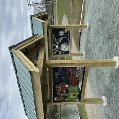Harford 250 mosaic panels installed in kiosks at Bynum Run Park in Bel Air, MD
