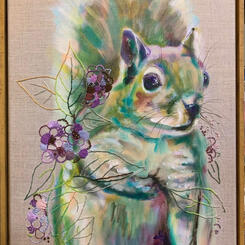 Squirrel in the Hydrangeas (2022)