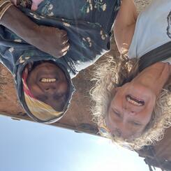 Making friends and learning stories from the elders in the village