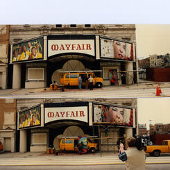 Mayfair Theater Mural installation