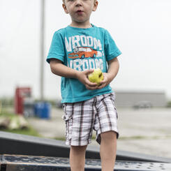 Isaac at the MotorPlex, Morocco, Indiana, 2015