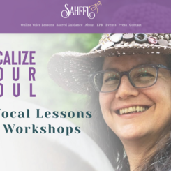 Sahffi's New Website for their Online Voice Studio, released 2024