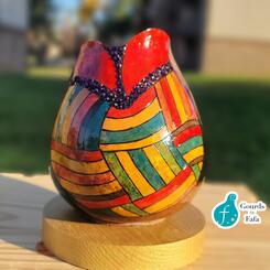 Kente Gourd Vase
