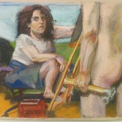 Artist and Model with Hammer