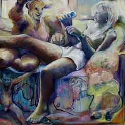 Captivating, Narcissus & No Face Doll series, 2006, 48 x 62, oil on canvas