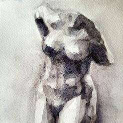 Mini study of a gestural figure sculpture (Torso by Edgar Degas)