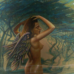 Starry Cypress Angel