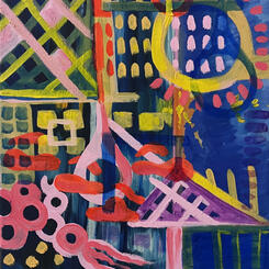 Hive Mind, oil on canvas, 11 x 14 inches, 2025