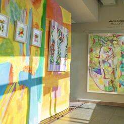 installation view, Hiccups, Park View Gallery, Glen Echo Park, Glen Echo, MD, March 2025