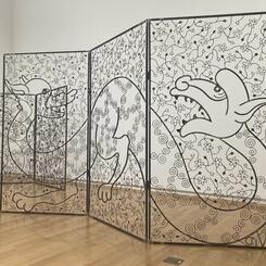 Push / Pull tiptych with part of Face 2 Face triptych