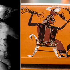 Comparison of Untitled (# 10618) with Birth of Athena_Phrynos Painter Vase Painting