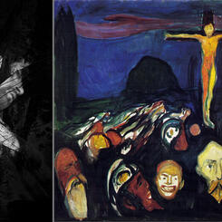 Comparison of Untitled (#9284) 2001 with Edvard Munch Golgotha 1900
