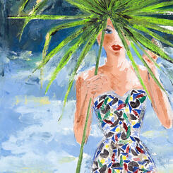 Girl with Palm Frond