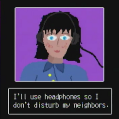 Melody is respectful of her neighbors. 