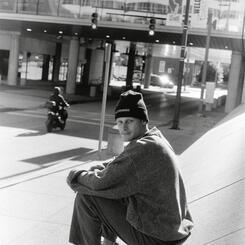 Scooter in the distance-