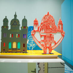 What architecture's at Hagia Sofia, was remembered in Florence, at the doors of Eutaw Place Temple