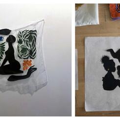 Untitled (silk prints), 2024–2025