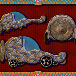 Close-ups of theAqua Car I created