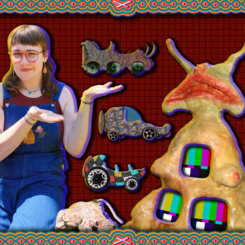 Myself alongside various elements I contributed to the video