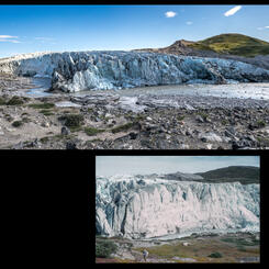 The Russell Glacier (2022 and 1955)