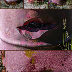 Fuel Oil Barrels Recycled as Guardrails (Montage: 2025; Photos: 2022)