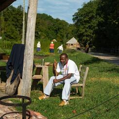 Legal Avant Garde II: The 2023 Annual Slave Memorial Commemoration (Phase I) @ George Washington's Mount Vernon, featuring Breath Artist & Research Fellow Dominic Shodekeh Talifero, 2023.