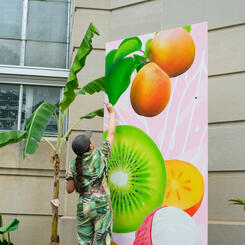 US Botanic Gardens, Mural Panel in Progress