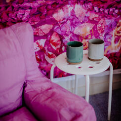 Soft Gather, Quiet Flame Studio Setting