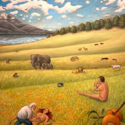 Adam Tries to Comprehend the Vast and Unknown Land (Creation)