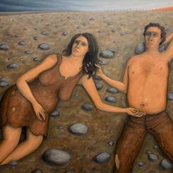 Adam and Eve Lying in a Field of Stone