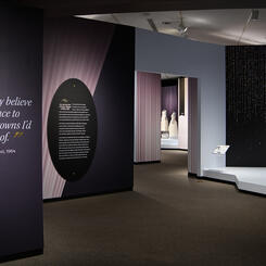 The entrance to Ann Lowe: American Couturier at Winterthur Museum