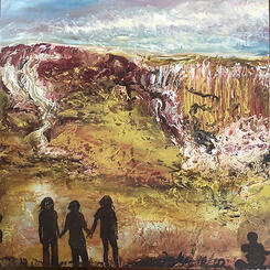 BP Wave, 2010, 12 x 12 x 1 oil on panel