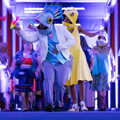 Fish and human parade