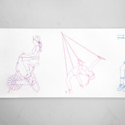 Endless Scroll, Exercising Girlies (detail)