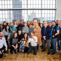 Artists at Make a Marc art show