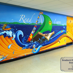 Broadneck Elementary School Legacy Mural Project: Left side detail