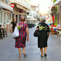 Greek ladies return from the market