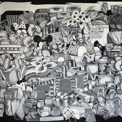 Still life II (Grocery series), 120.0 x 168.0 inches, oil on canvas