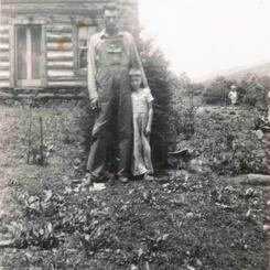 The author's grandfather, cousin, and uncle in the Virginia mountains, 1940s