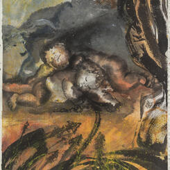 Honied Oblivious Ones: Artemis Rising 2021 60x 31 x 1.5(framed) watercolor, Chinese ink on Hsuan paper