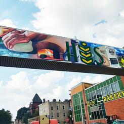 H&S Bakery 75th Anniversary Mural, 2016, 7x50, Baltimore 