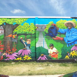 Library Square Mural, 2013, 25x50 ft, Baltimore