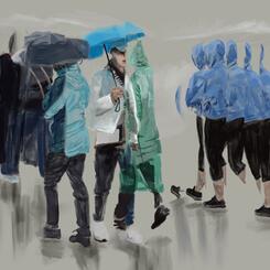 Rainy Morning Stroll