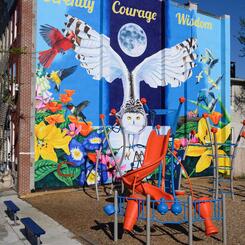 Serenity Mural, 2020, 30x30, Baltimore 