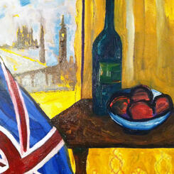 London with Bottle and Bowl