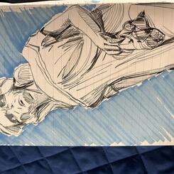 Sketch of Hannah Duston statue, New Hampshire