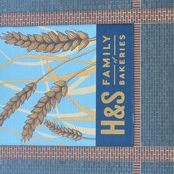 H&S Bakery Mural Wheat Field, 2022,10x15 ft, Baltimore