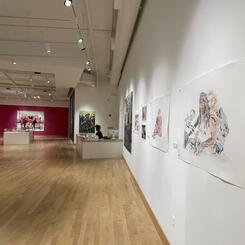installation view of Side by Side at Towson University