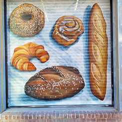 Kneads Bakery Mural #1, 2022,8x8, Baltimore